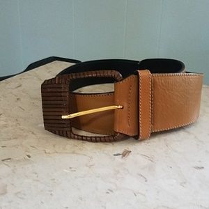 Axcess Wide Leather Belt made in Italy Small